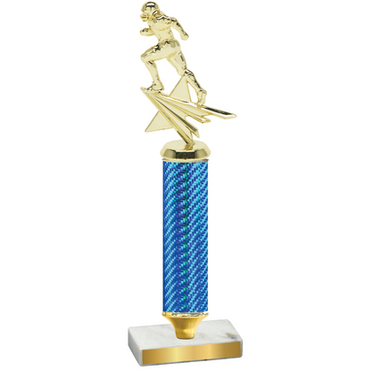 Value Blue Carbon Fiber Football Trophy