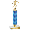 Value Blue Carbon Fiber Soccer Trophy