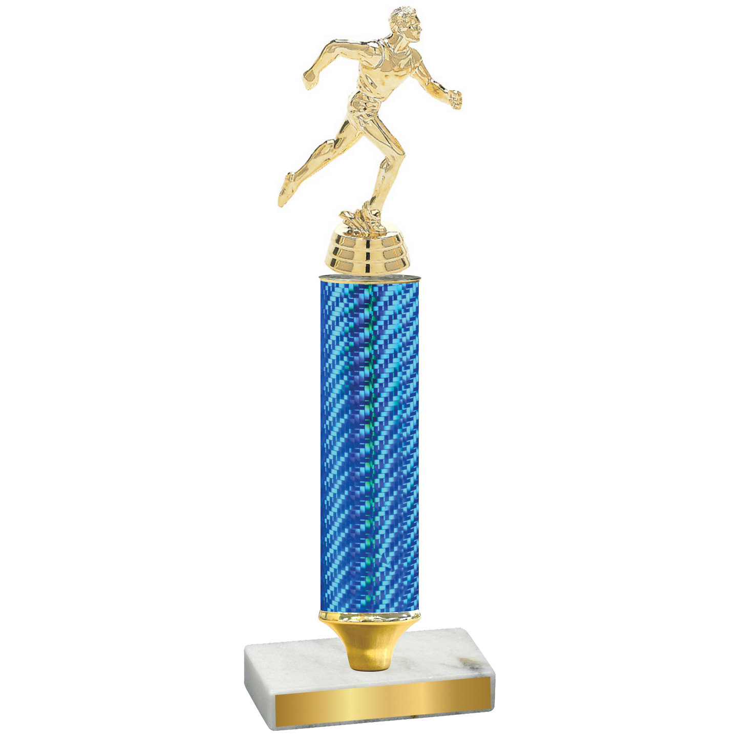 Value Blue Carbon Fiber Running Trophy