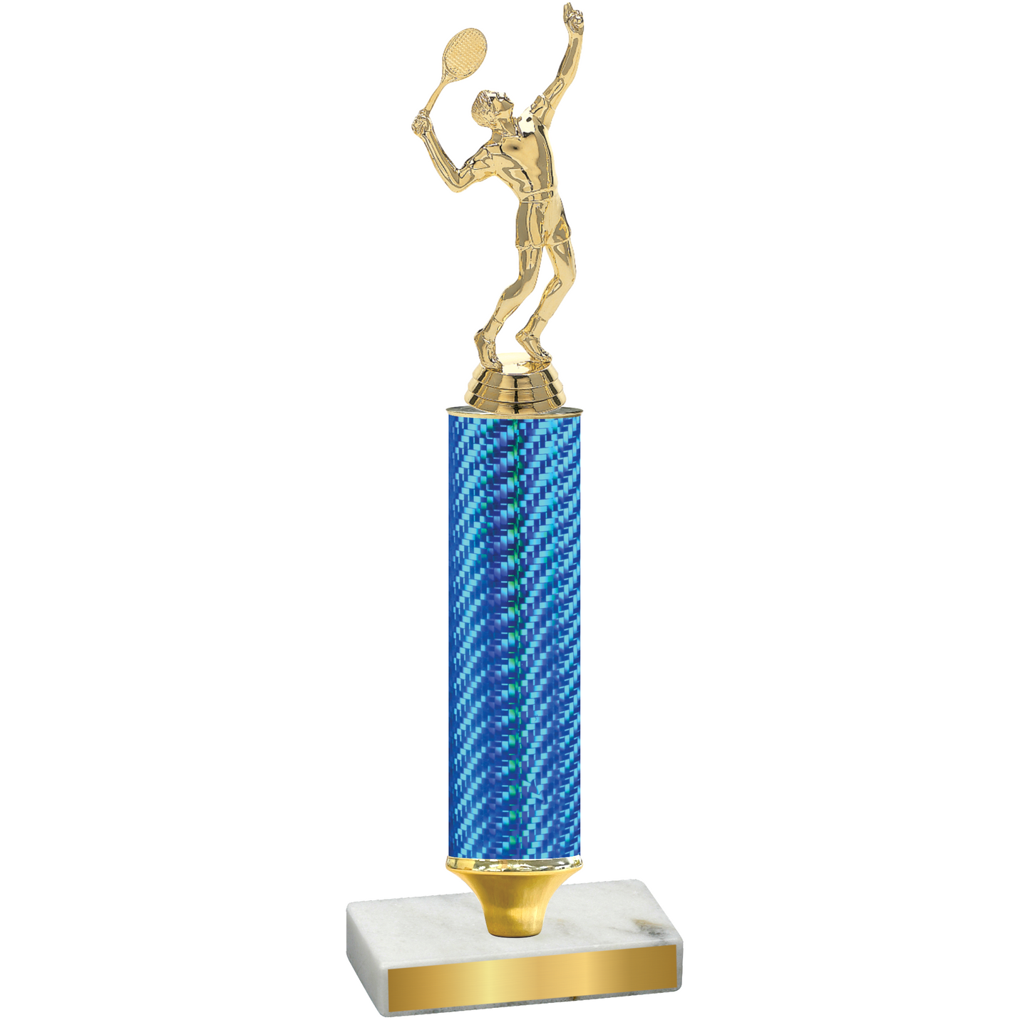 Value Blue Carbon Fiber Tennis Trophy