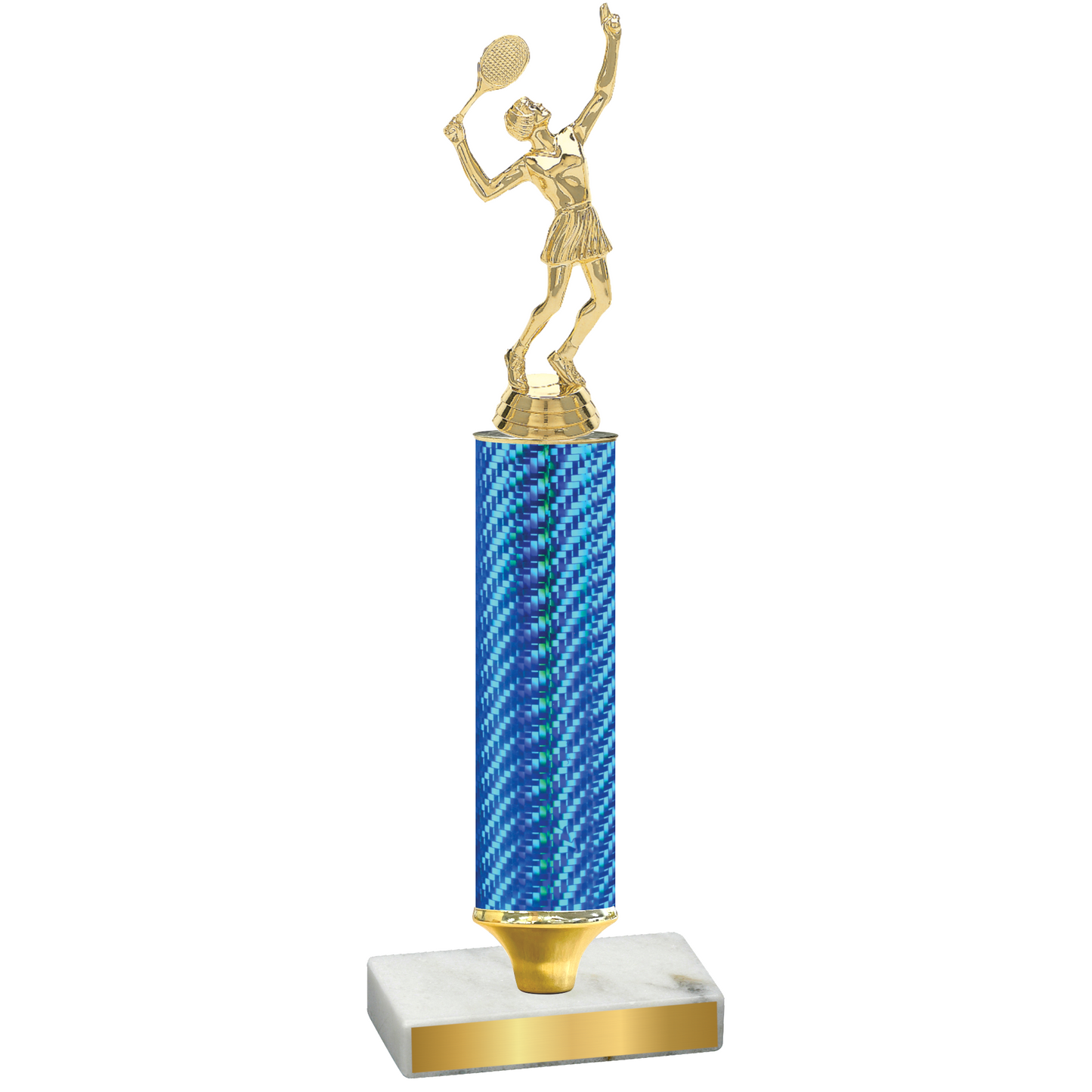 Value Blue Carbon Fiber Tennis Trophy