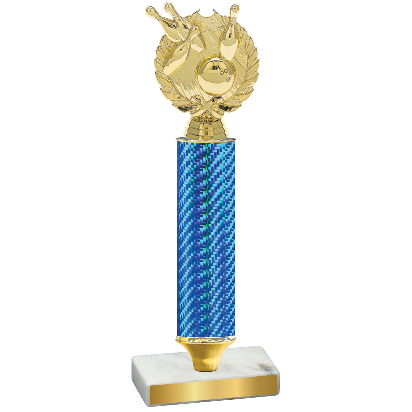 Value Blue Carbon Fiber Bowling Trophy