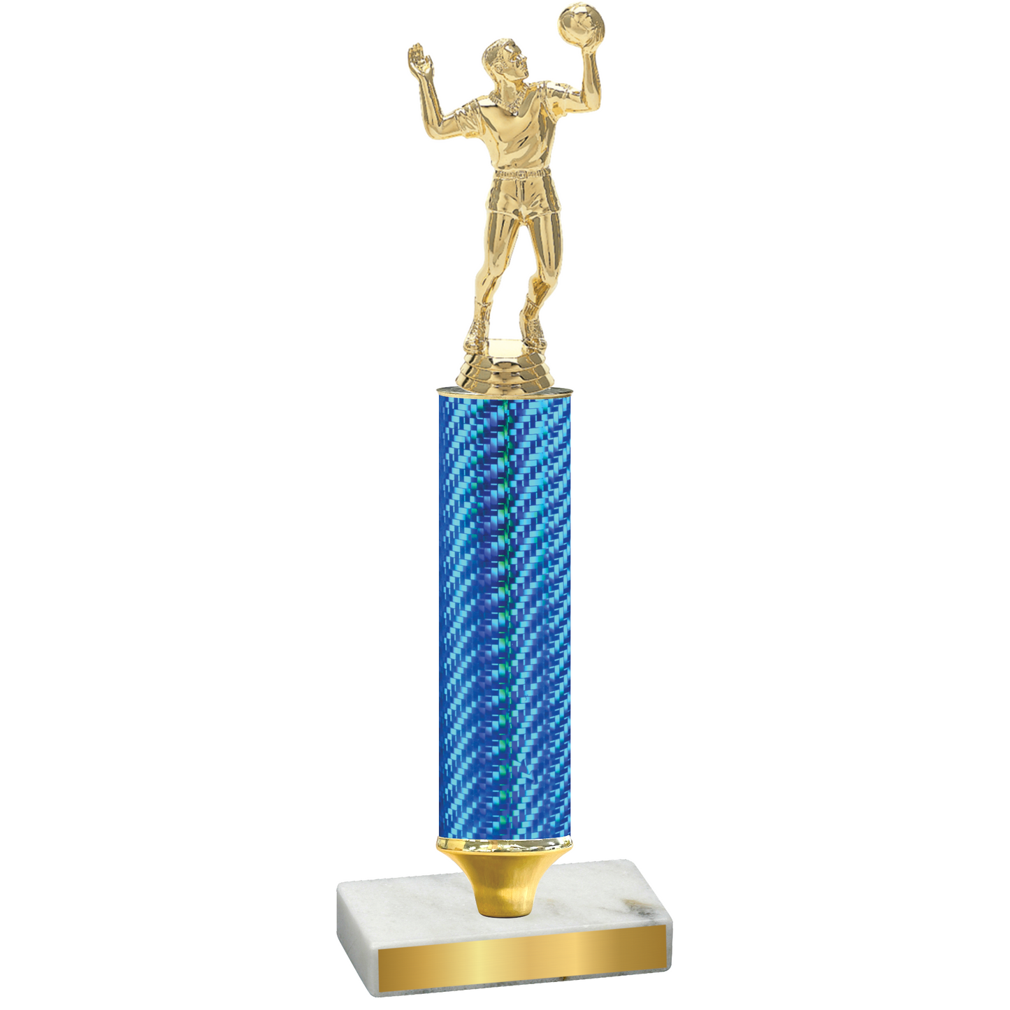 Value Blue Carbon Fiber Volleyball Trophy