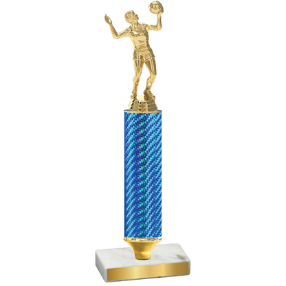 Value Blue Carbon Fiber Volleyball Trophy