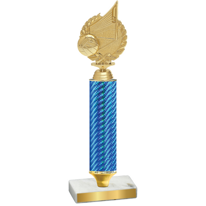 Value Blue Carbon Fiber Volleyball Trophy