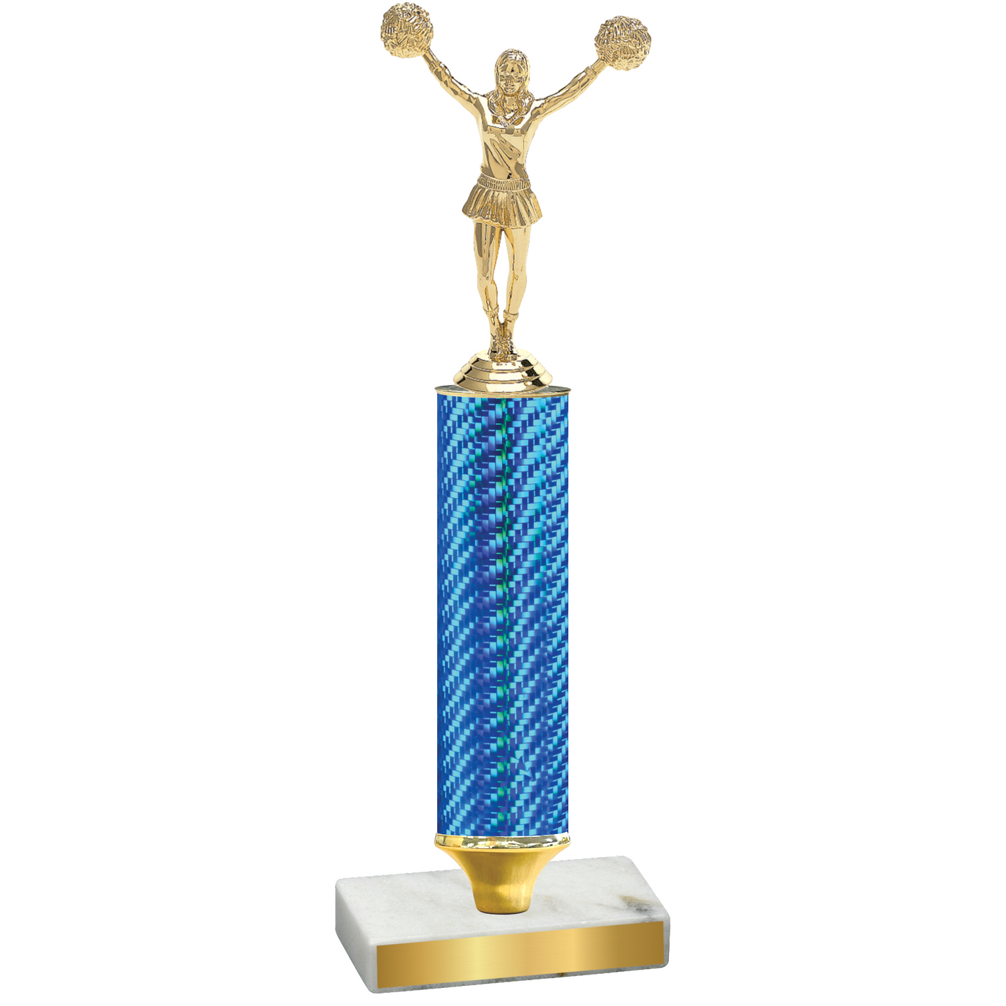 Value Blue Carbon Fiber Cheerleading Trophy