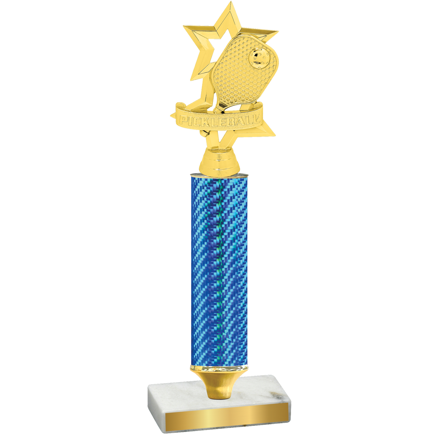 Value Blue Carbon Fiber Pickleball Trophy