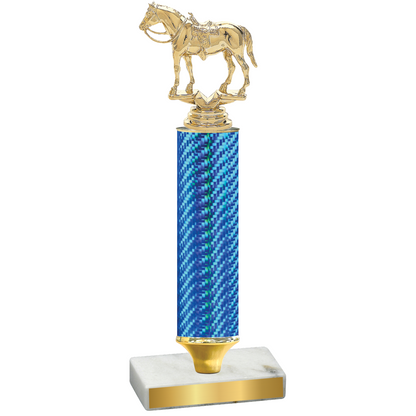 Value Blue Carbon Fiber Horses Trophy