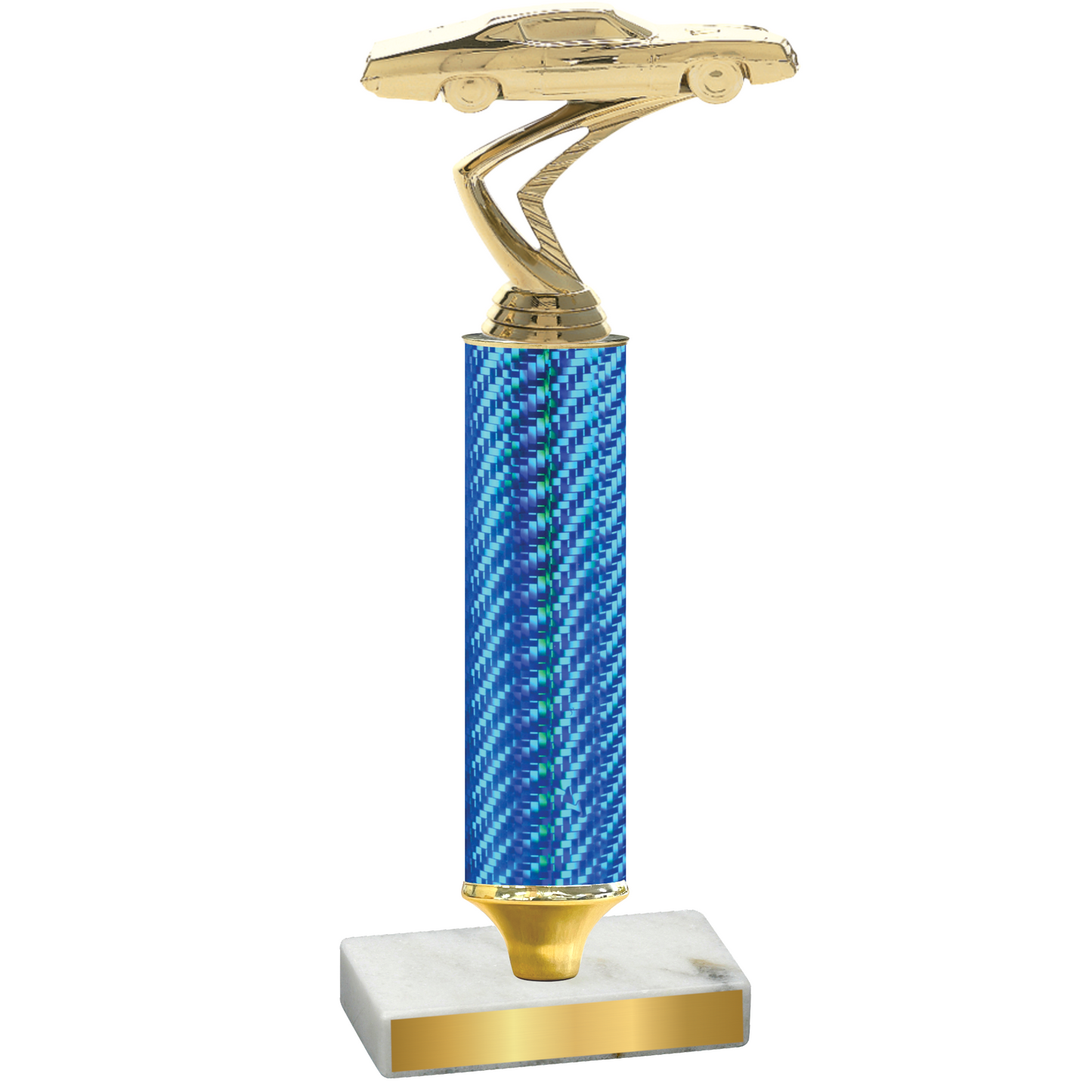 Value Blue Carbon Fiber Cars Trophy