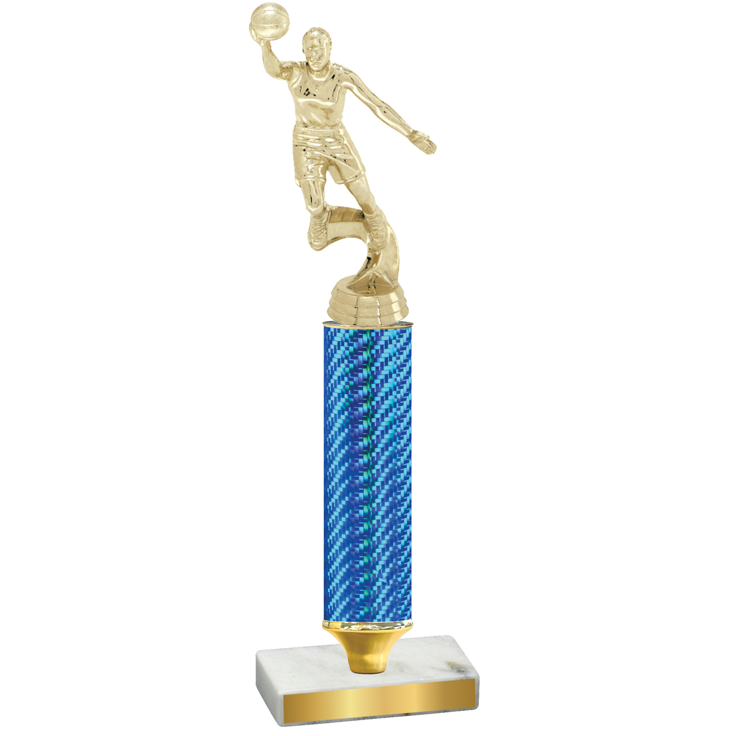 Value Blue Carbon Fiber Basketball Trophy