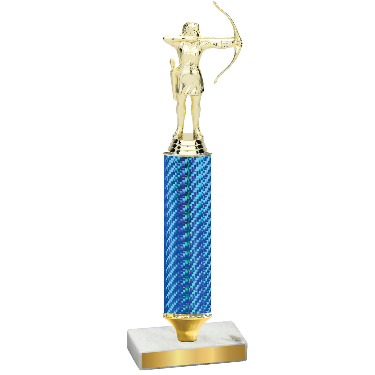 Value Blue Carbon Fiber Archery Trophy