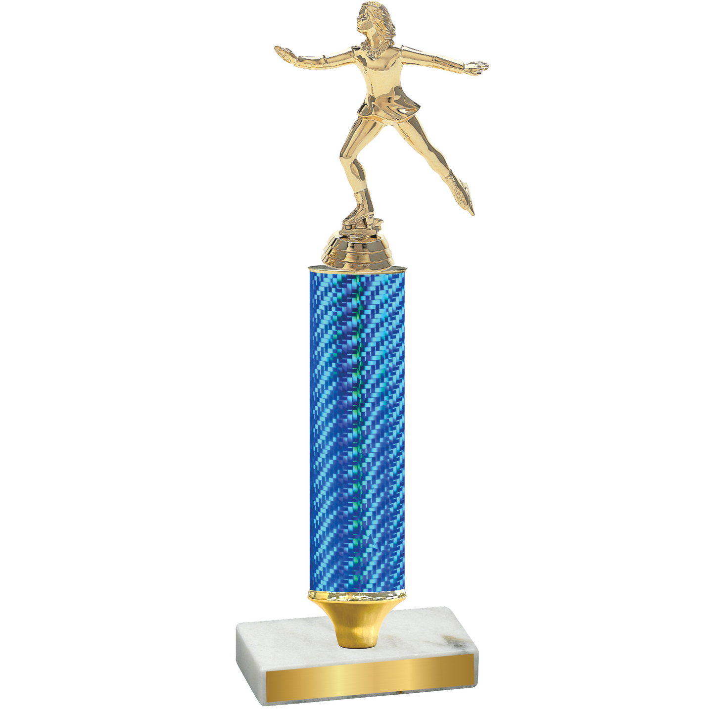 Value Blue Carbon Fiber Skater Trophy