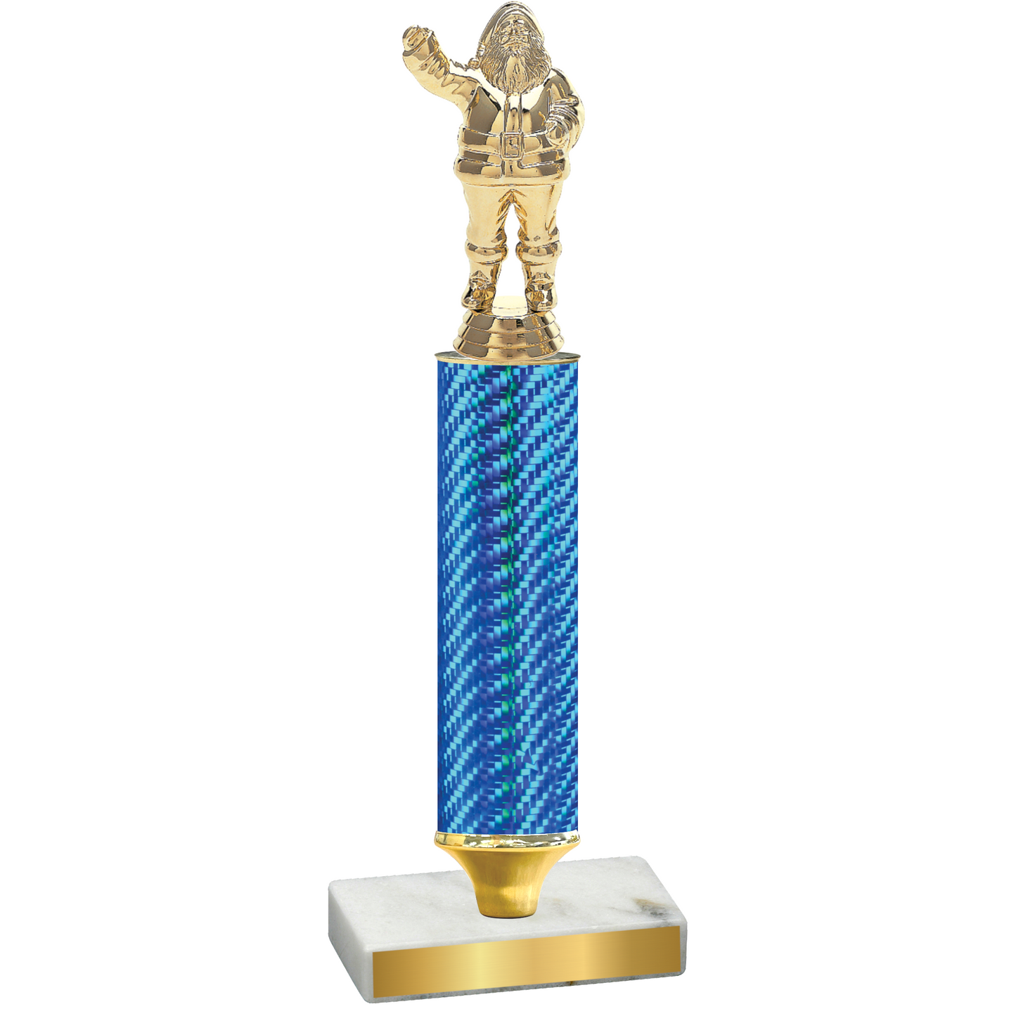 Value Blue Carbon Fiber Holiday Trophy