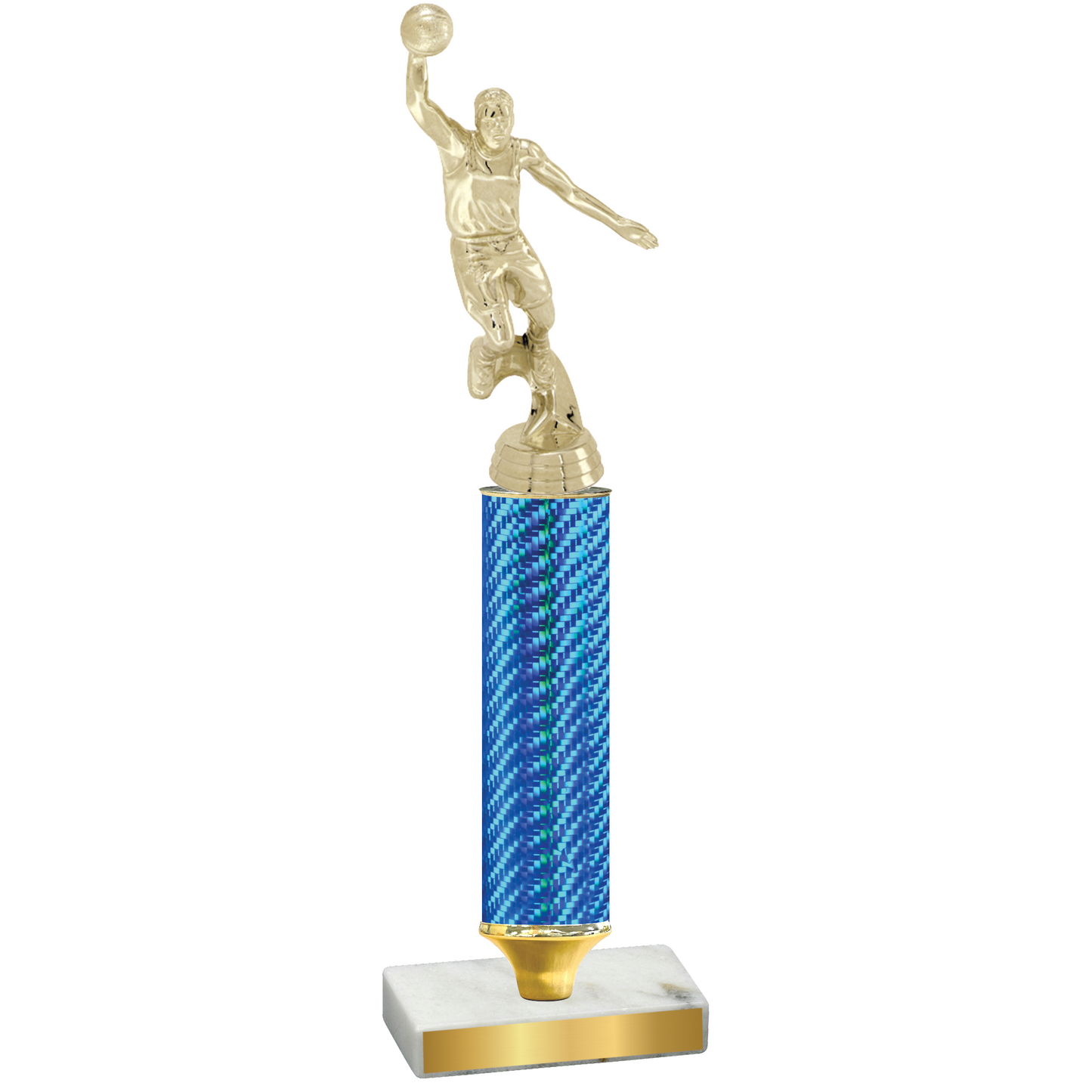 Value Blue Carbon Fiber Basketball Trophy