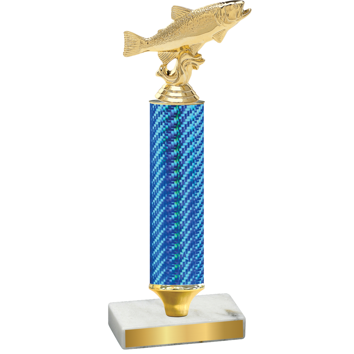 Value Blue Carbon Fiber Fishing Trophy