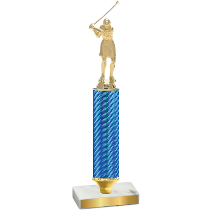 Value Blue Carbon Fiber Golf Trophy