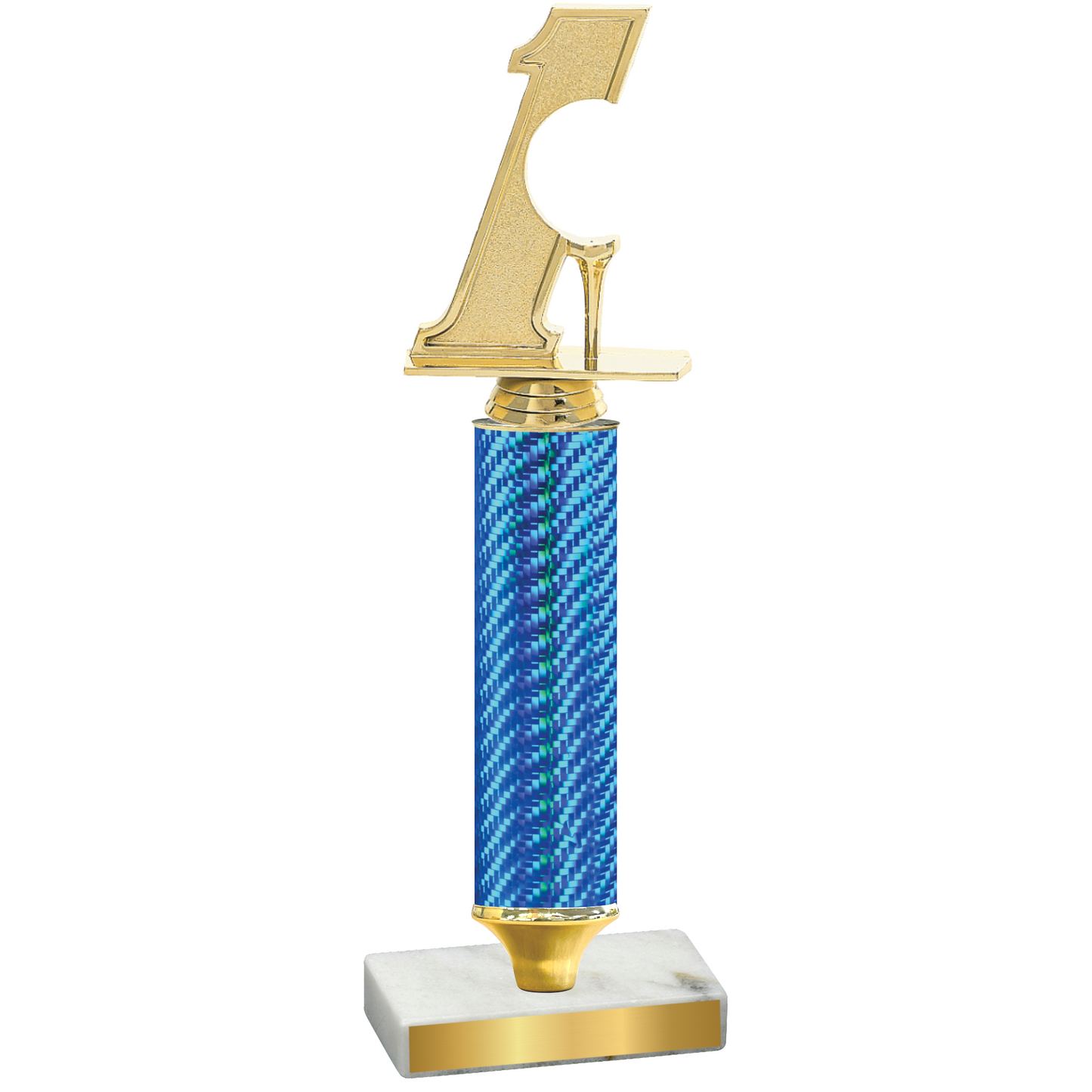 Value Blue Carbon Fiber Golf Trophy