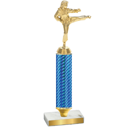 Value Blue Carbon Fiber Karate Trophy