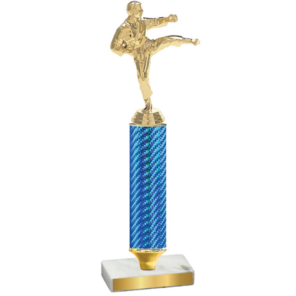 Value Blue Carbon Fiber Karate Trophy