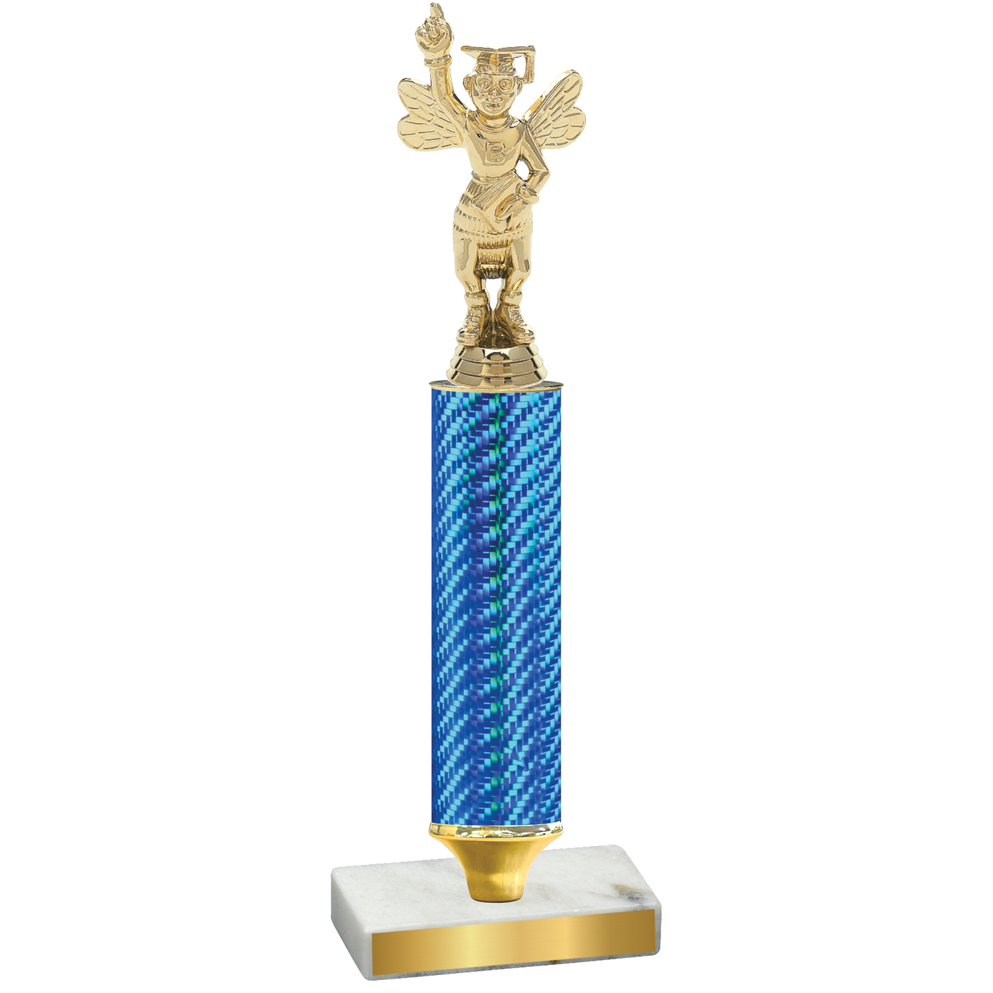 Value Blue Carbon Fiber Academics Trophy