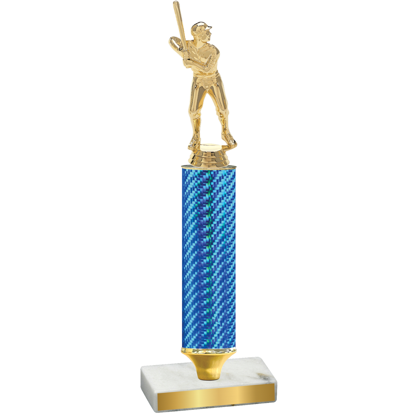 Value Blue Carbon Fiber Baseball Trophy