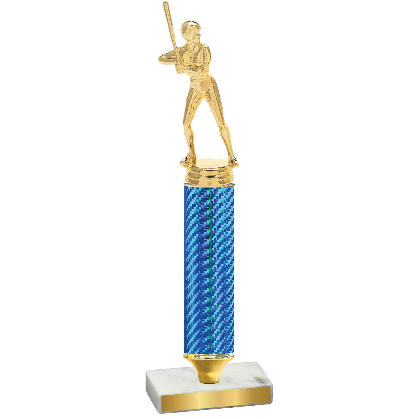 Value Blue Carbon Fiber Softball Trophy