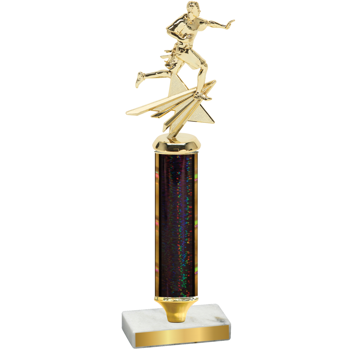 Value Black Glacier Flag Football Trophy