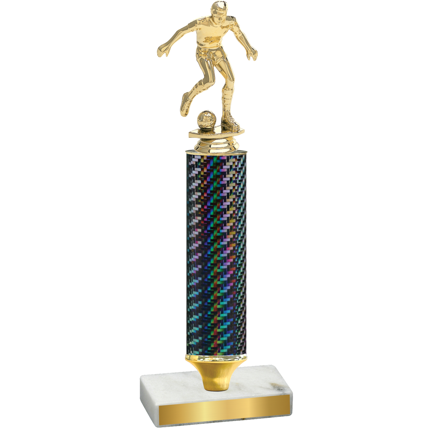 Value Black Carbon Fiber Soccer Trophy