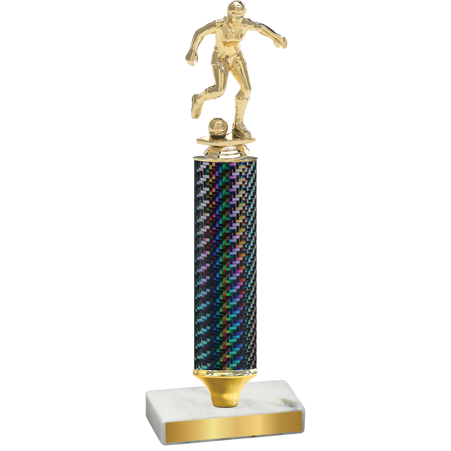 Value Black Carbon Fiber Soccer Trophy