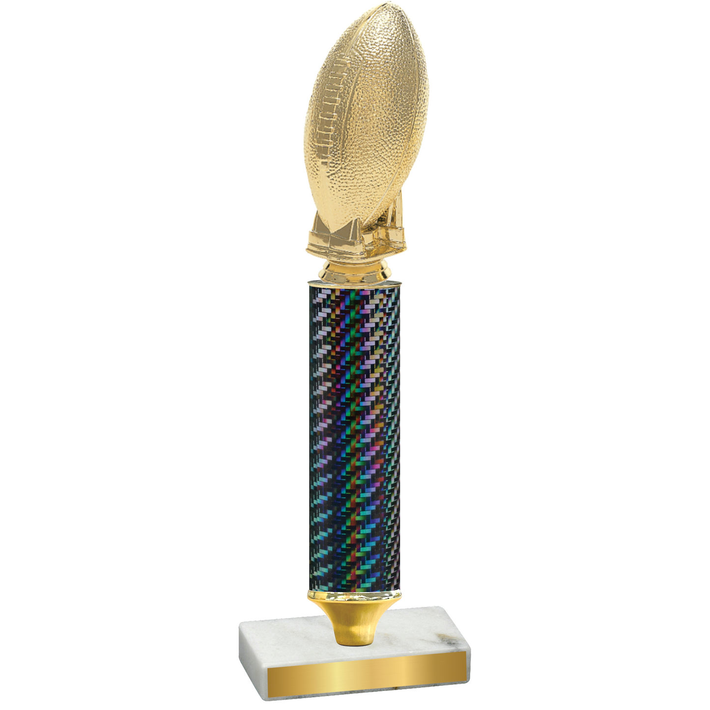 Value Black Carbon Fiber Football Trophy