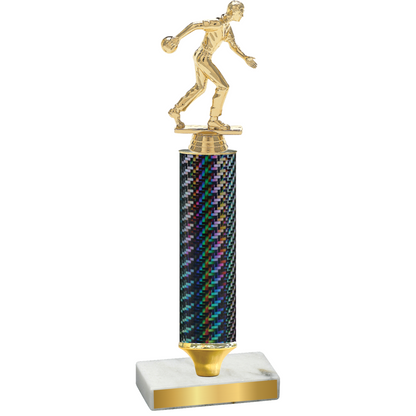 Value Black Carbon Fiber Bowling Trophy