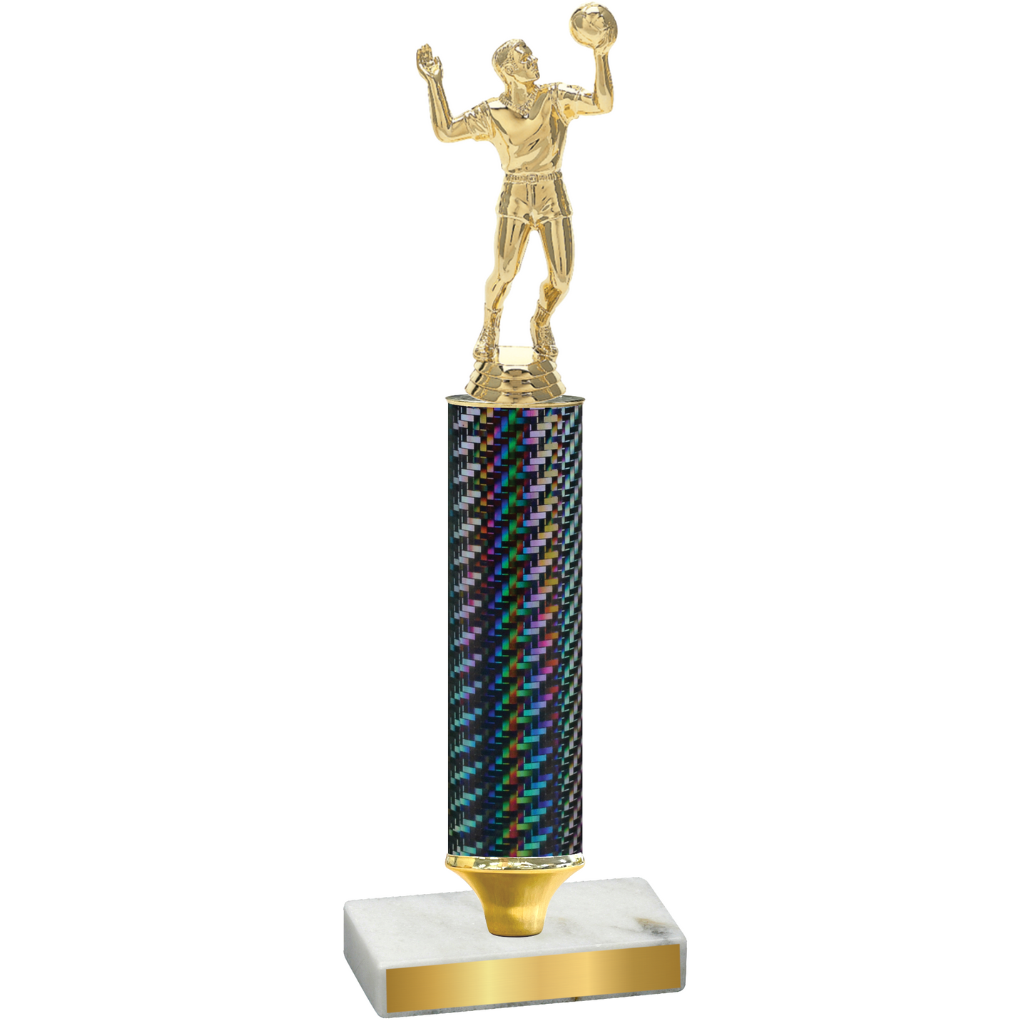 Value Black Carbon Fiber Volleyball Trophy