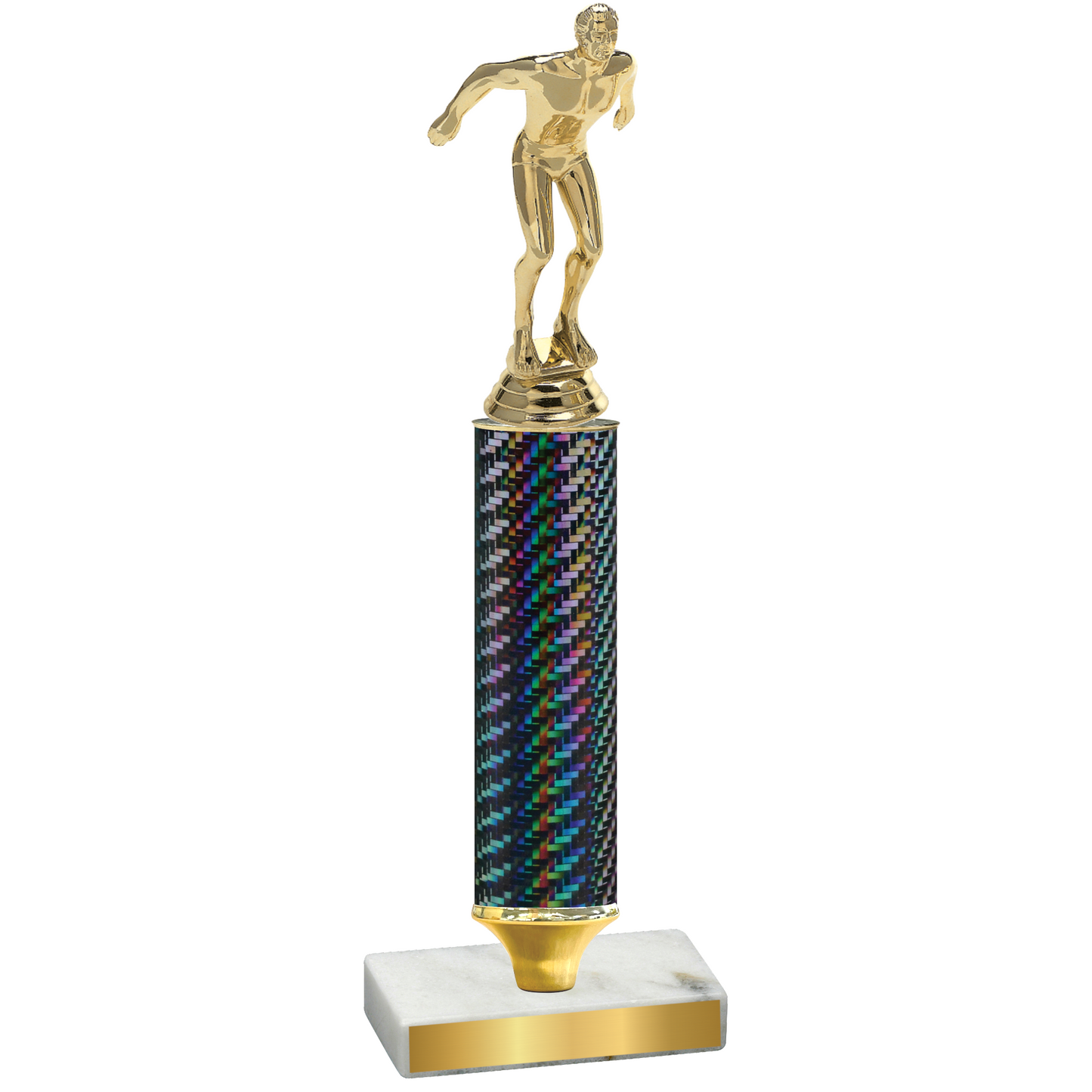 Value Black Carbon Fiber Swimming Trophy