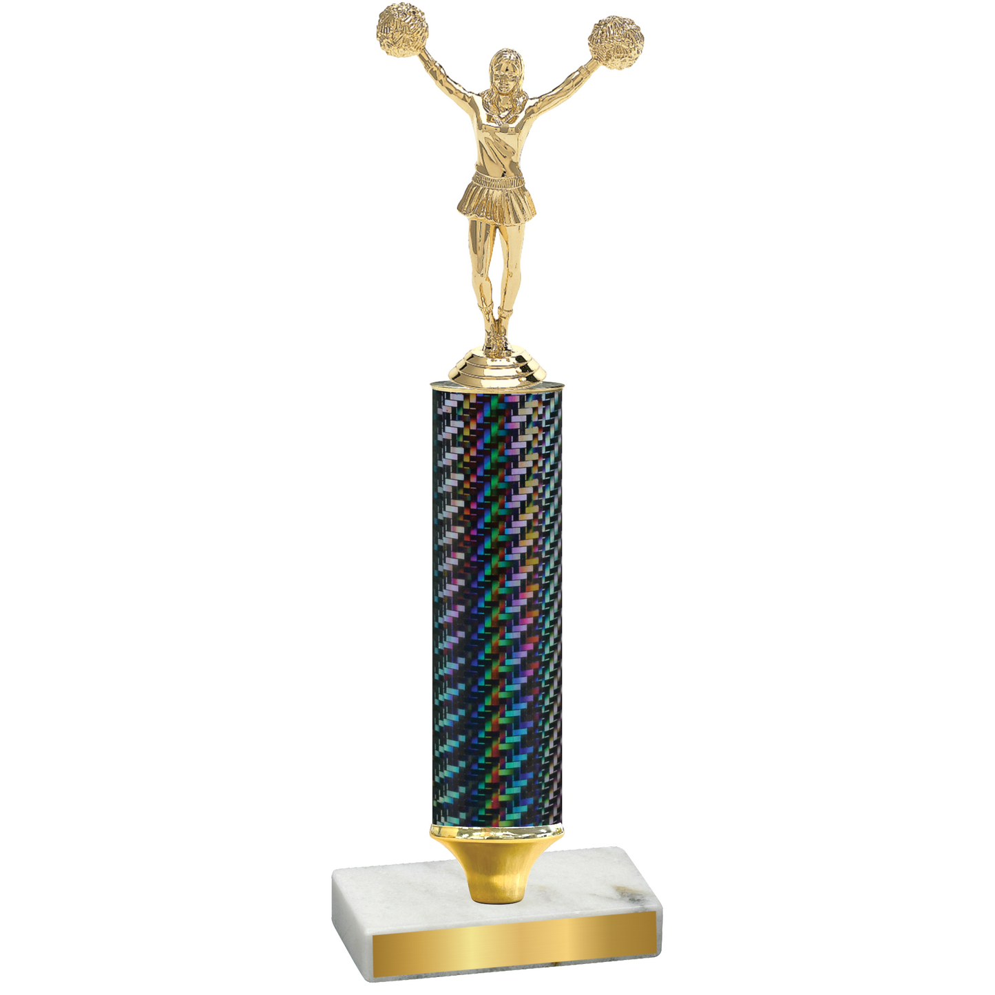 Value Black Carbon Fiber Cheerleading Trophy