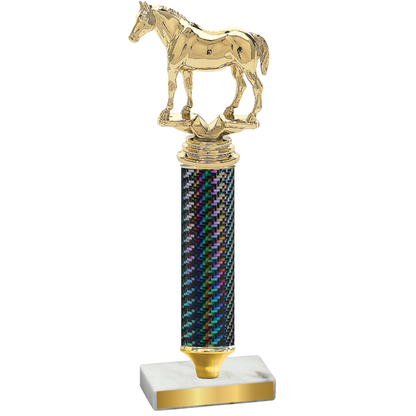 Value Black Carbon Fiber Horses Trophy