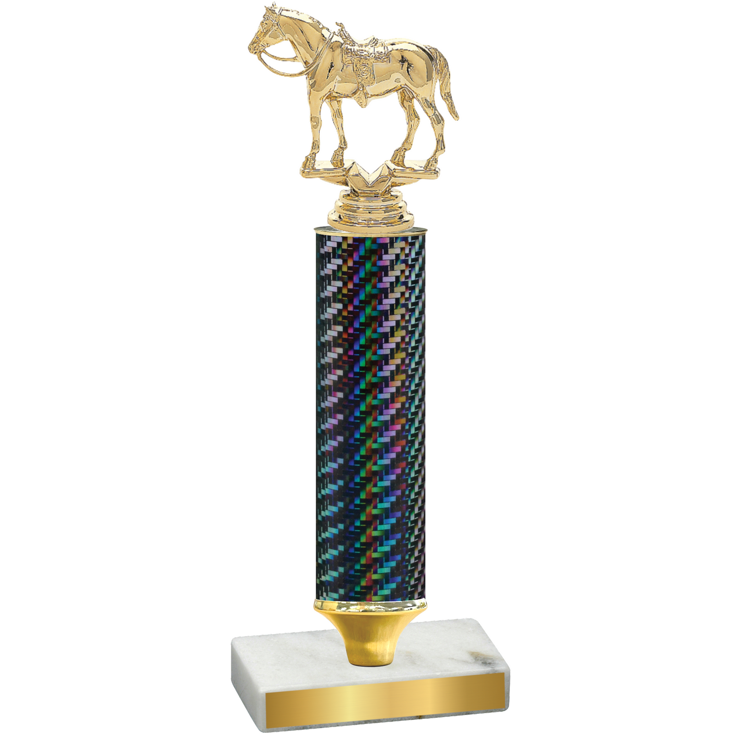 Value Black Carbon Fiber Horses Trophy