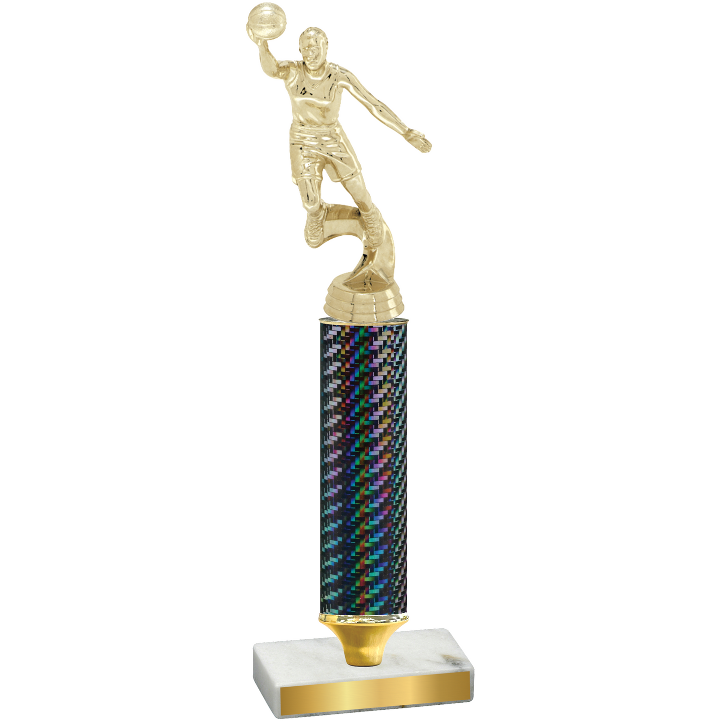 Value Black Carbon Fiber Basketball Trophy