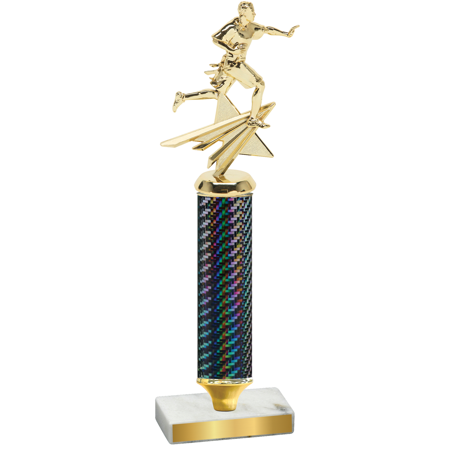 Value Black Carbon Fiber Flag Football Trophy