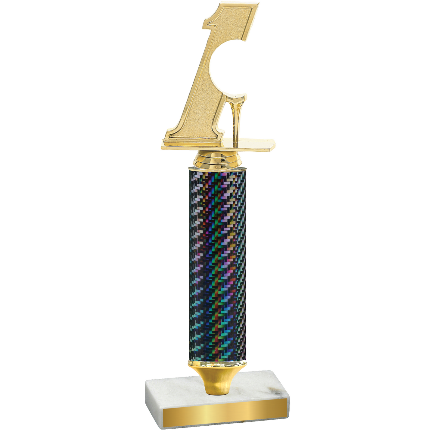 Value Black Carbon Fiber Golf Trophy