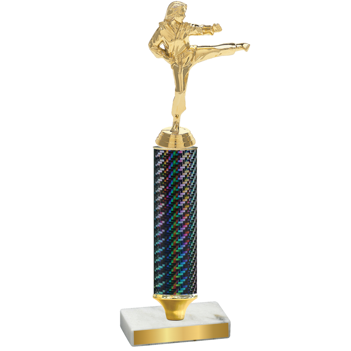 Value Black Carbon Fiber Karate Trophy