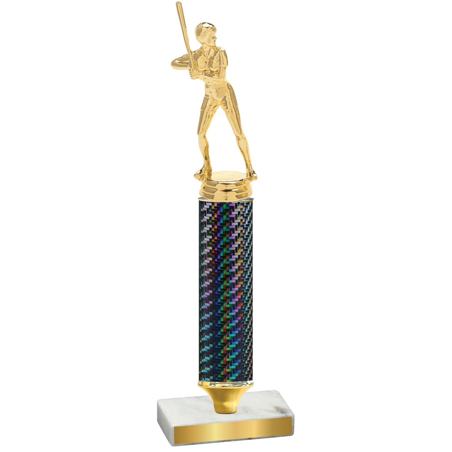 Value Black Carbon Fiber Softball Trophy