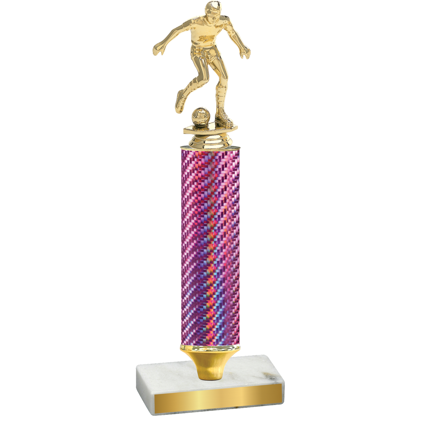 Value Pink Carbon Fiber Soccer Trophy