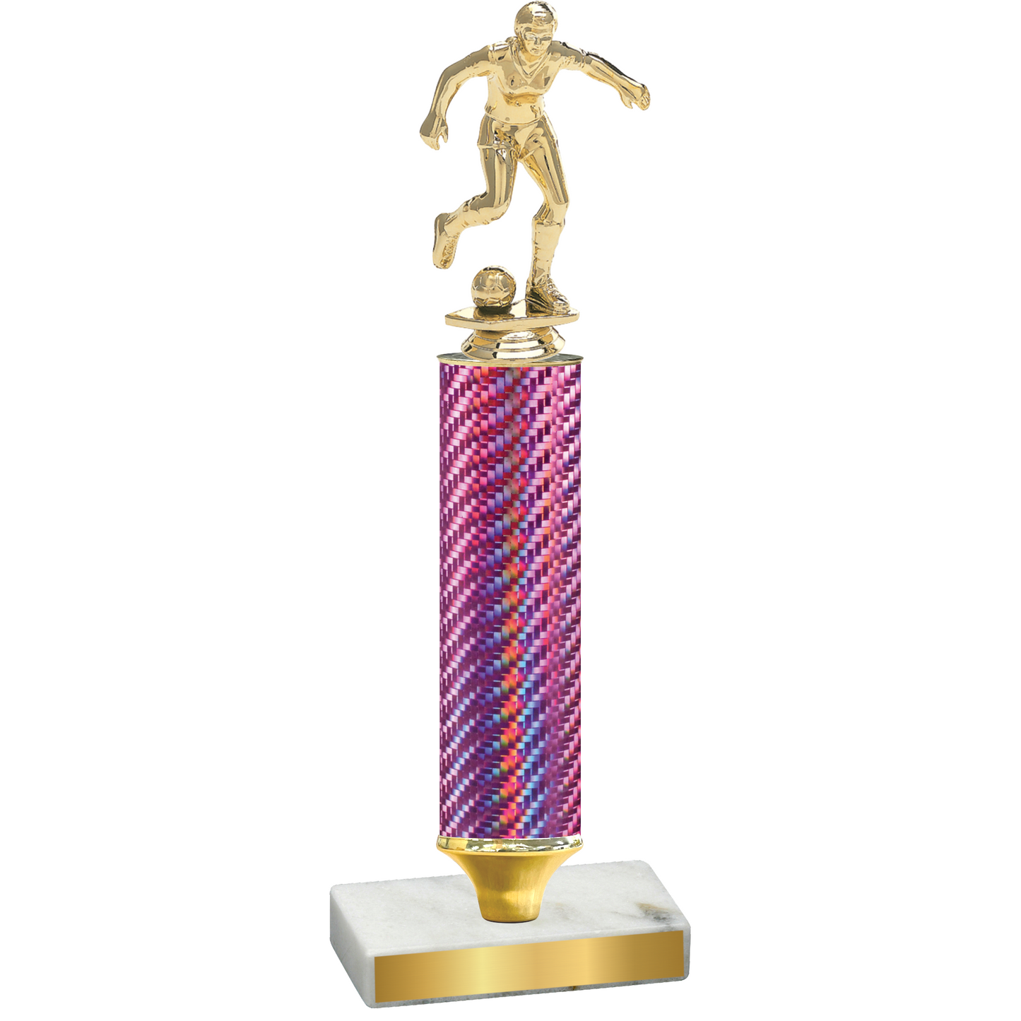 Value Pink Carbon Fiber Soccer Trophy