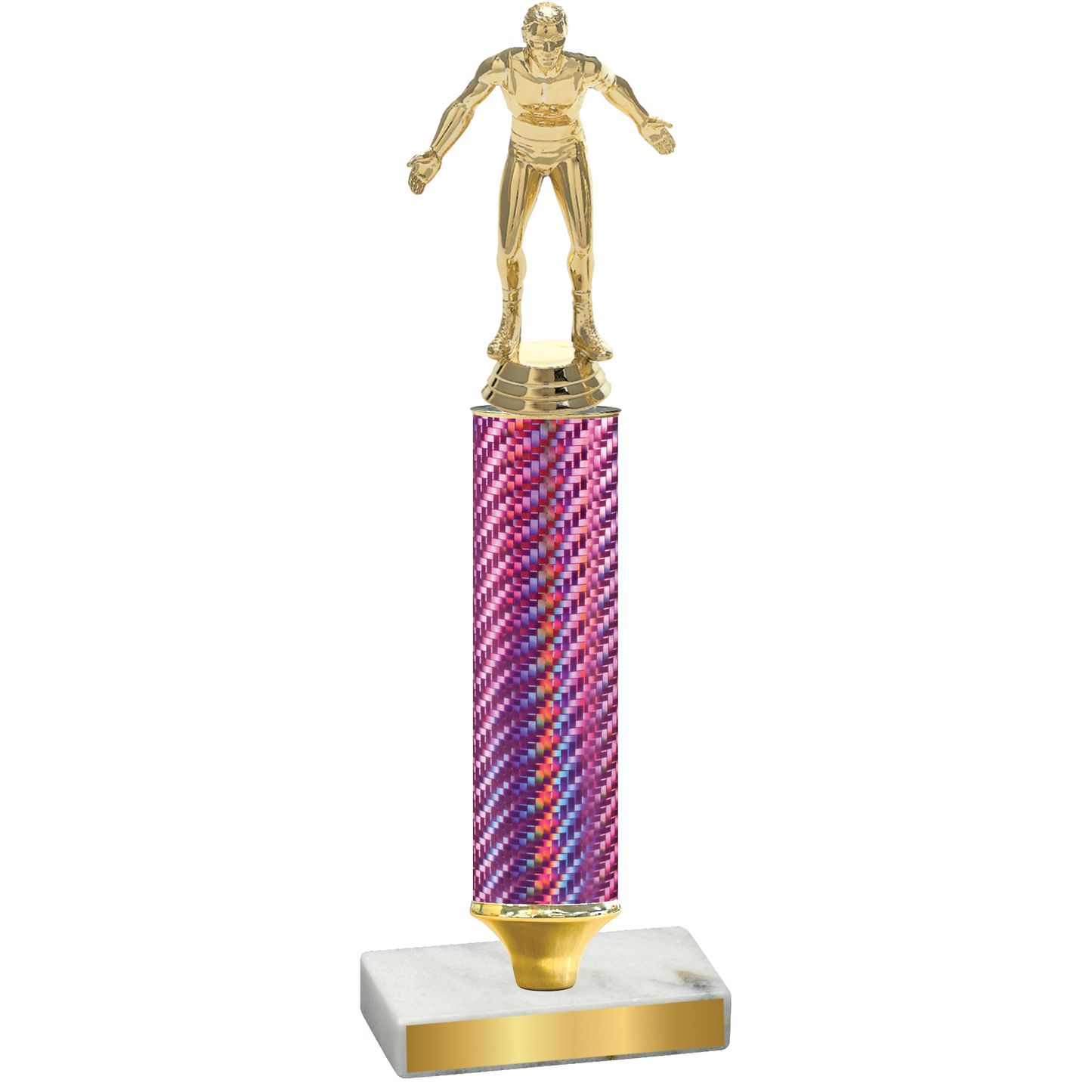 Value Pink Carbon Fiber Wrestling Trophy