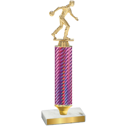 Value Pink Carbon Fiber Bowling Trophy