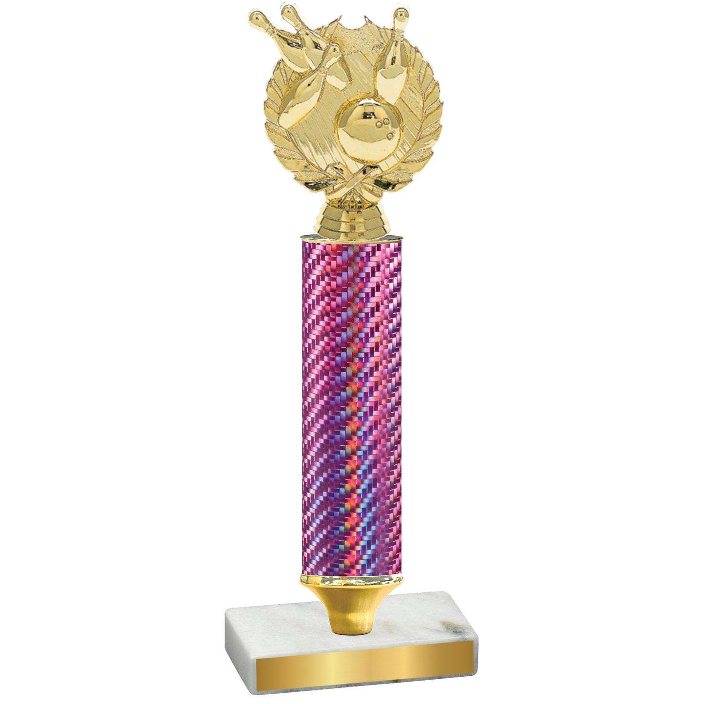 Value Pink Carbon Fiber Bowling Trophy