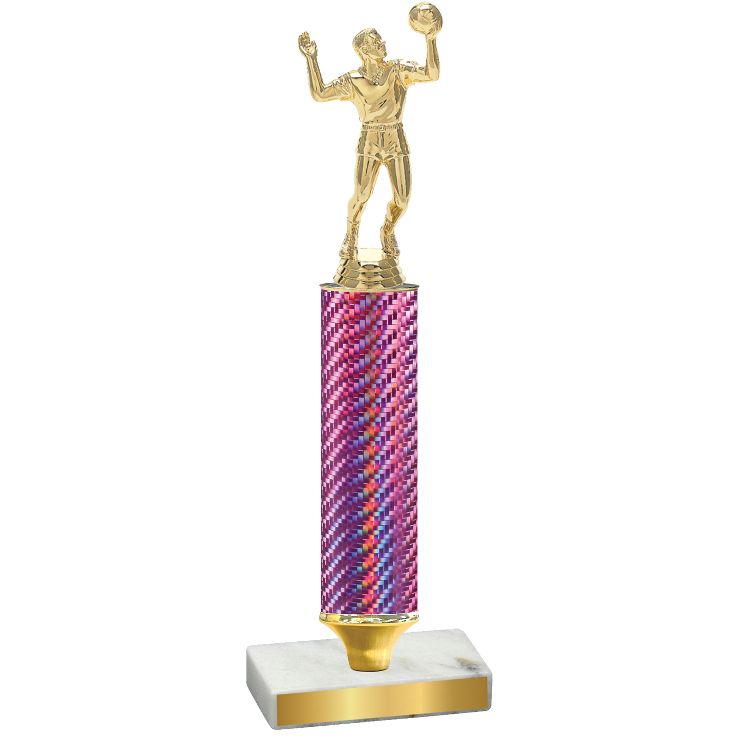 Value Pink Carbon Fiber Volleyball Trophy