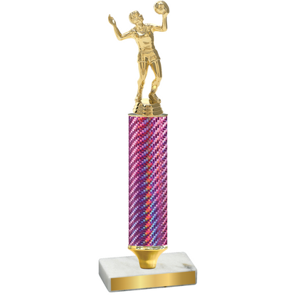 Value Pink Carbon Fiber Volleyball Trophy