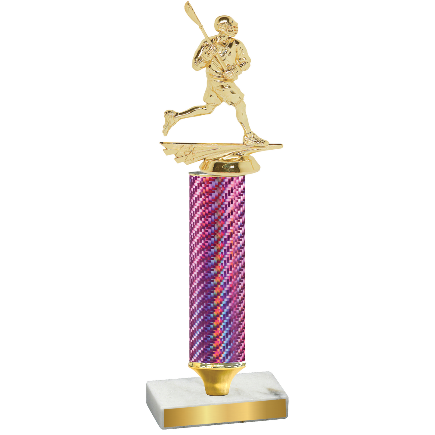 Value Pink Carbon Fiber Lacrosse Trophy