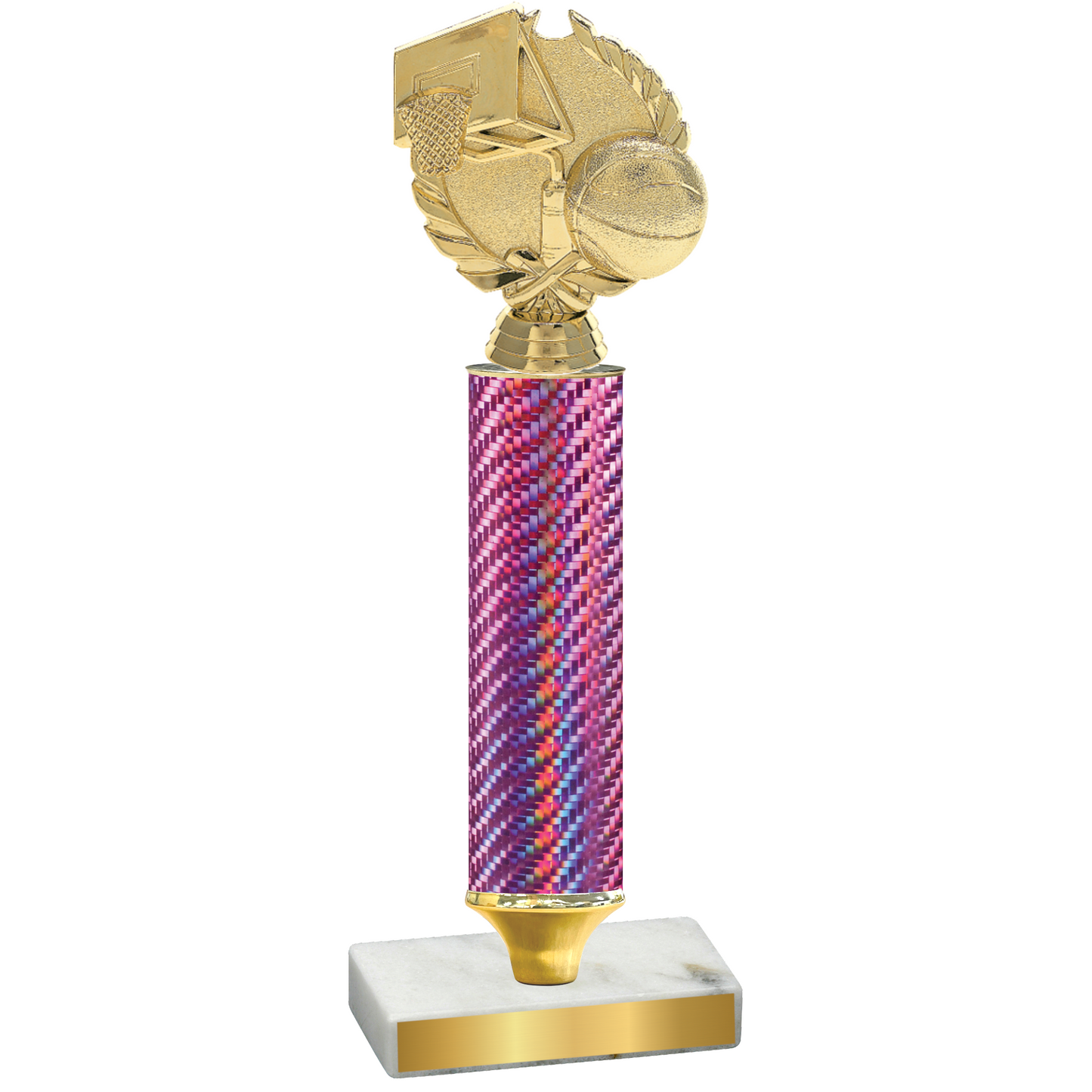 Value Pink Carbon Fiber Basketball Trophy